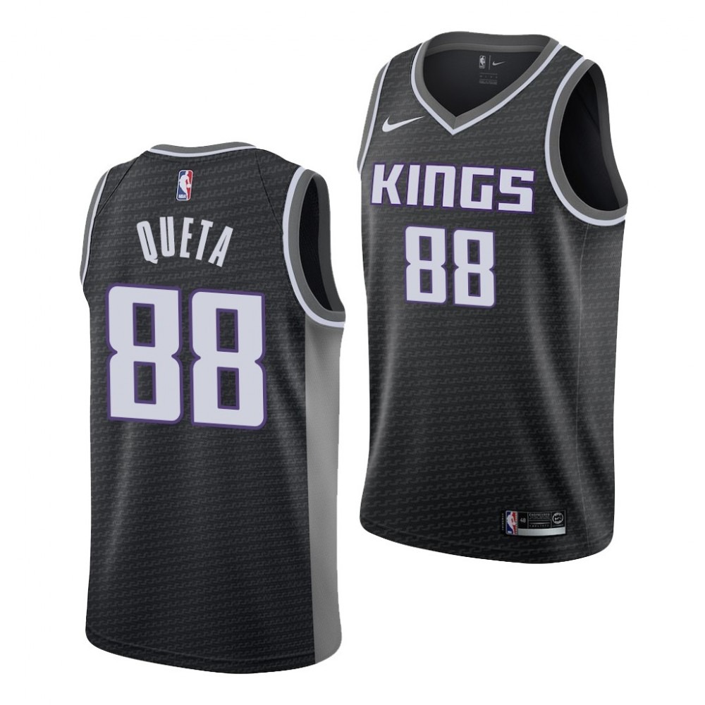 Men's Sacramento Kings Neemias Queta #88 Black 2021 Swingman Jersey - Statement Edition-Pro Kit Vault | Brand New 26/27 Sports Jerseys